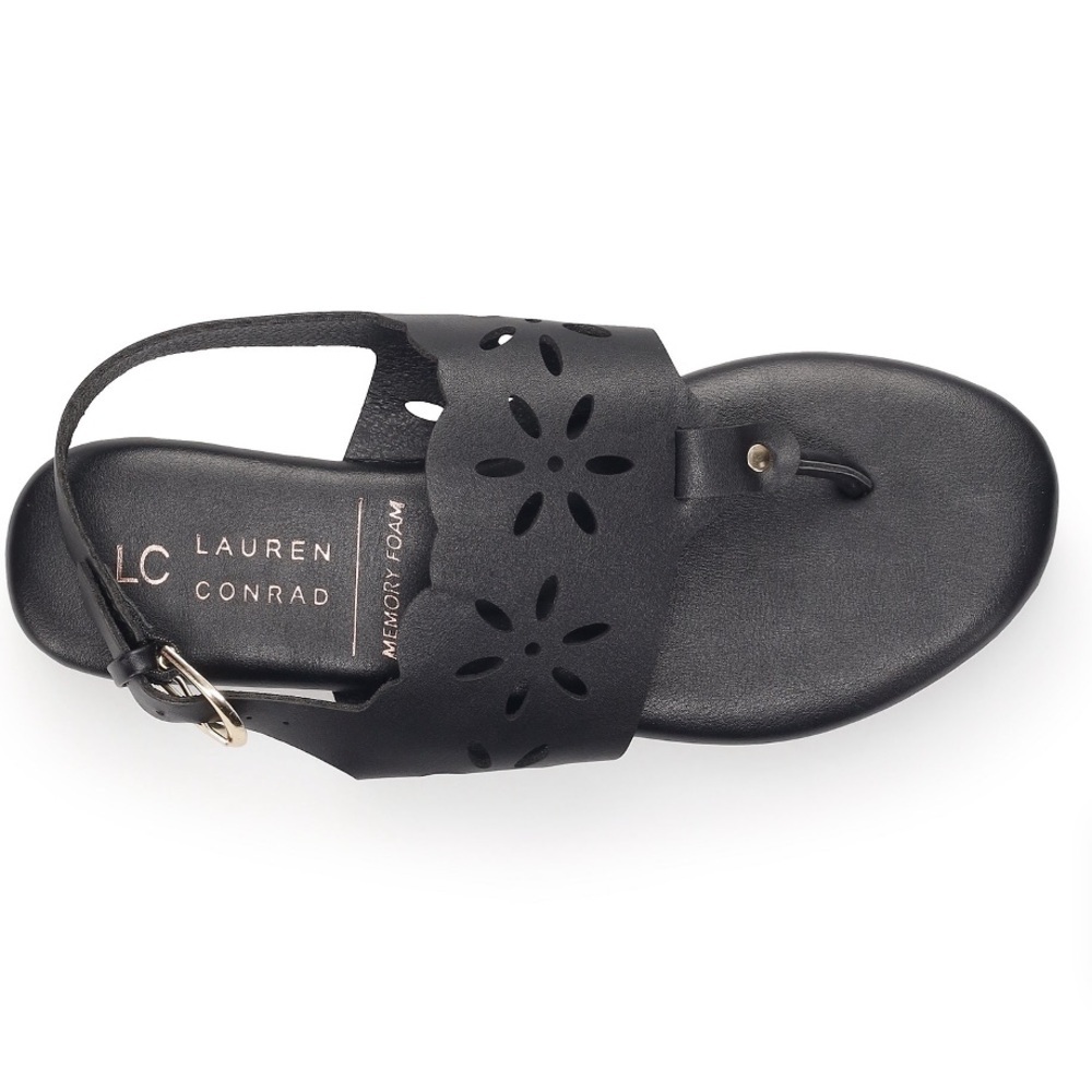 LC Lauren Conrad Jarrah Women's Floral Thong Sling Back Sandals - Picture 1 of 9